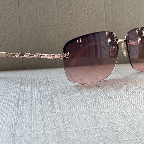 Guess Women Sunglasses GF0388 28T 66[]14 135 Eye Wear Gold Tone Half Rim Shades - Picture 11 of 11